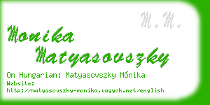 monika matyasovszky business card