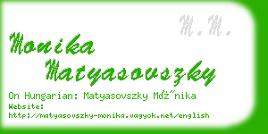 monika matyasovszky business card